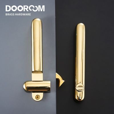 calidad  Dooroom Sliding Door Brass Lock Set Handles Gold PVD Black Living Room Bathroom Balcony Interior Kitchen D185 D186 fábrica